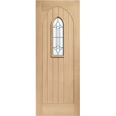 Westminster Triple Glazed External Oak Door (M&T) with Black Caming